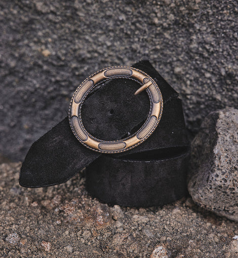 CEINTURE EN CROÛTE DE CUIR SOLENE
