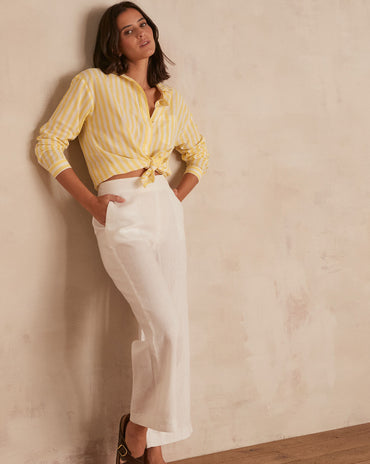 PANTALON DROIT EN LIN PIO