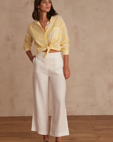 PANTALON DROIT EN LIN PIO