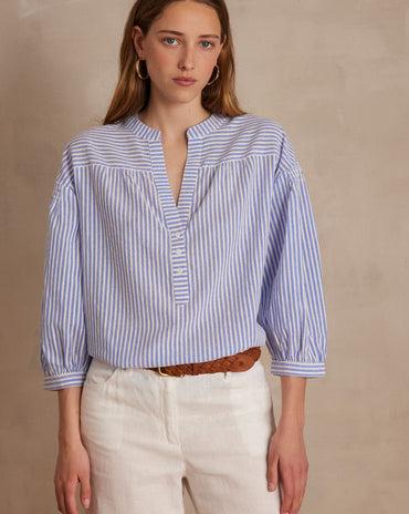 BLOUSE À RAYURES PRAGUE EN COTON