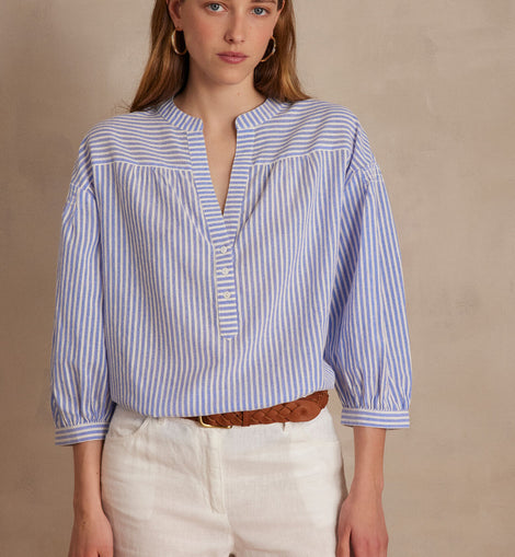 BLOUSE À RAYURES PRAGUE EN COTON
