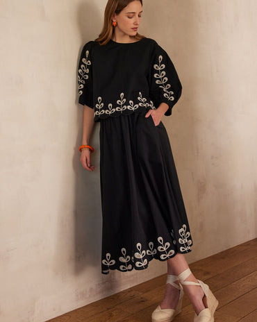 BLOUSE PERCY EN COTON AVEC BRODERIE