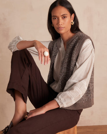 GILET CLARENCE EN LAINE