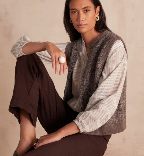 GILET CLARENCE EN LAINE