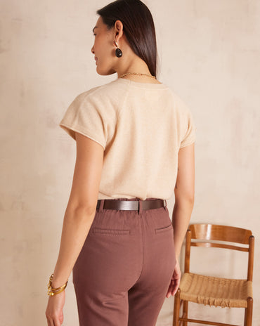 PULL SANS MANCHES BILL 100% CACHEMIRE