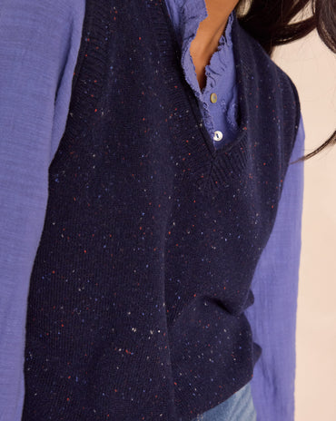 PULL SANS MANCHES BASILE EN 100% LAINE