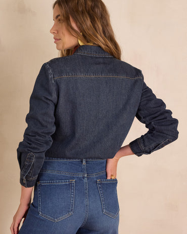 CHEMISE EFFET DENIM SOLANGE EN 100% COTON