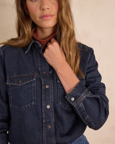 CHEMISE EFFET DENIM SOLANGE EN 100% COTON