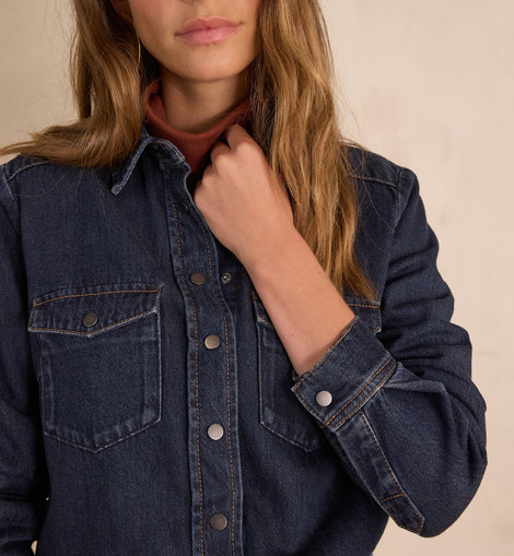 CHEMISE EFFET DENIM SOLANGE EN 100% COTON