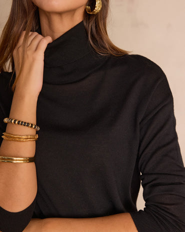 PULL COL ROULÉ BRIAC EN LAINE