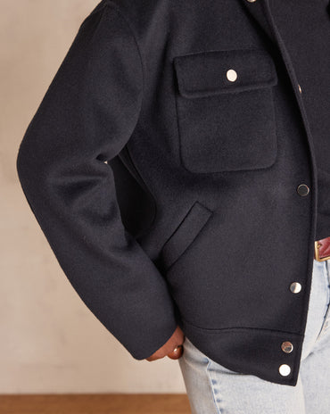 BLOUSON À CAPUCHE DOLINE EN LAINE