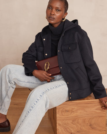 BLOUSON À CAPUCHE DOLINE EN LAINE