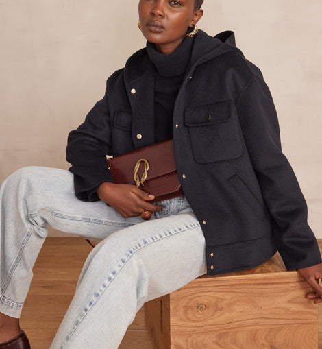 BLOUSON À CAPUCHE DOLINE EN LAINE