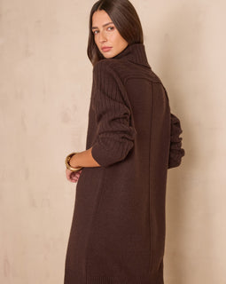 ROBE COL ROULÉ ROXA EN LAINE