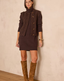 ROBE COL ROULÉ ROXA EN LAINE