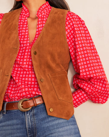 GILET PERLIN EN CUIR