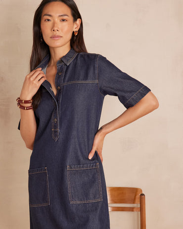ROBE RITA EN COTON DENIM