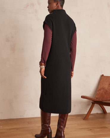 ROBE SANS MANCHES ROMANCE EN MAILLE CÔTELÉ