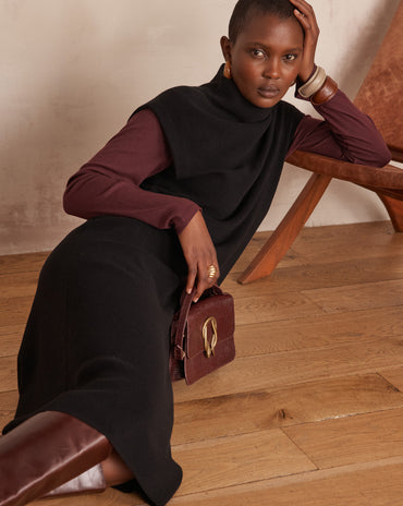 ROBE SANS MANCHES ROMANCE EN MAILLE CÔTELÉ