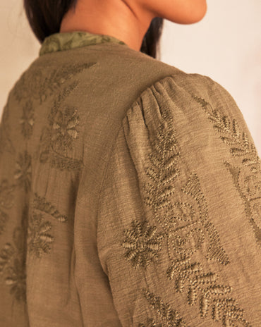 VESTE PAMINA EN COTON BRODÉ