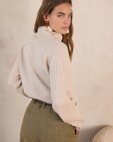 PULL  COL ROULÉ BLAISE EN LAINE