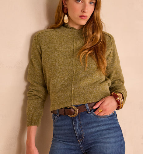PULL CHINÉ CLINTON EN 100% LAINE