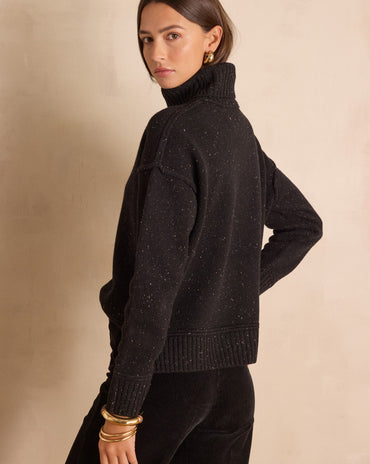 PULL COL ROULÉ BRANDO EN 100% LAINE