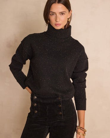 PULL COL ROULÉ BRANDO EN 100% LAINE