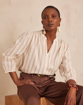 BLOUSE SABRINA EN COTON