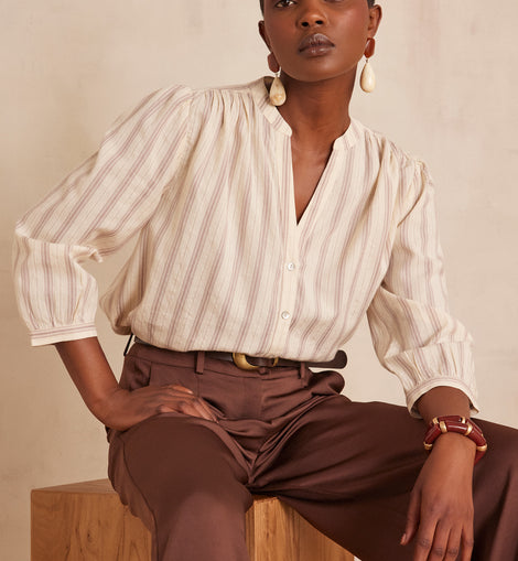 BLOUSE SABRINA EN COTON