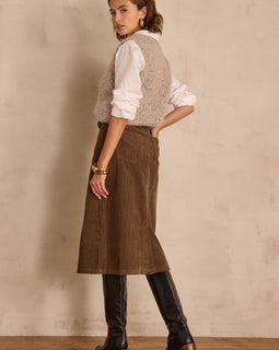 JUPE EN VELOURS CÔTELÉ KAYNE
