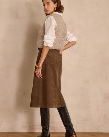 JUPE EN VELOURS CÔTELÉ KAYNE