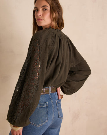 BLOUSE BRODÉE SIMONE EN 100% COTON