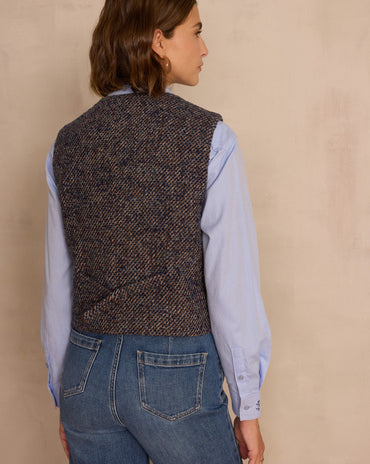 GILET SANS MANCHES PHARELL EN LAINE TWEED