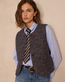 GILET SANS MANCHES PHARELL EN LAINE TWEED
