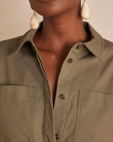 ROBE MI-LONGUE RAMA EN COTON