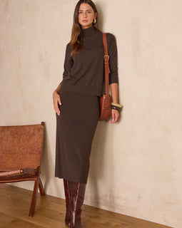 JUPE DROITE CHARLOTTE EN LAINE