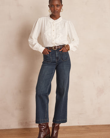 JEAN LEA CROPPED EN DENIM
