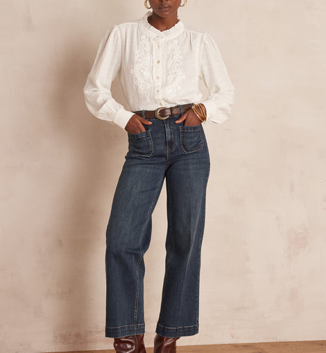 JEAN LEA CROPPED EN DENIM