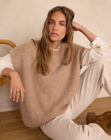 PULL CHAUVE-SOURIS BOHEME EN MOHAIR