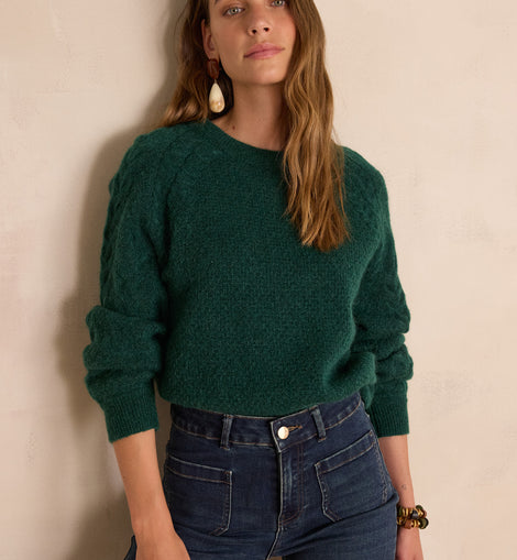 PULL BRUNO EN LAINE ET MOHAIR