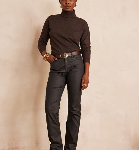 JEAN SLIM ENDUIT EN COTON ANETTE