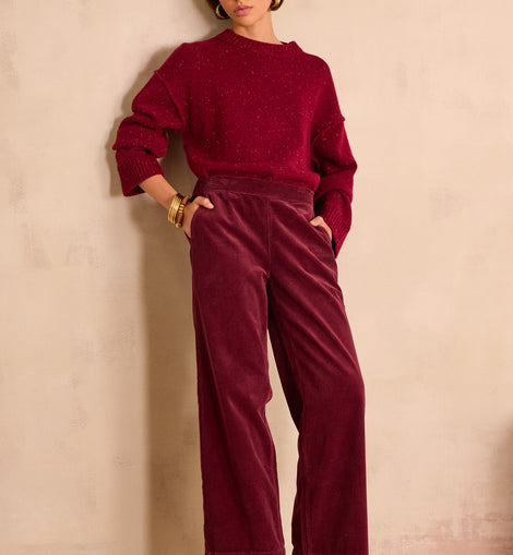 PANTALON LARGE MARTIN EN VELOURS CÔTELÉ