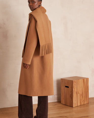 MANTEAU LONG DAHLIA EN LAINE