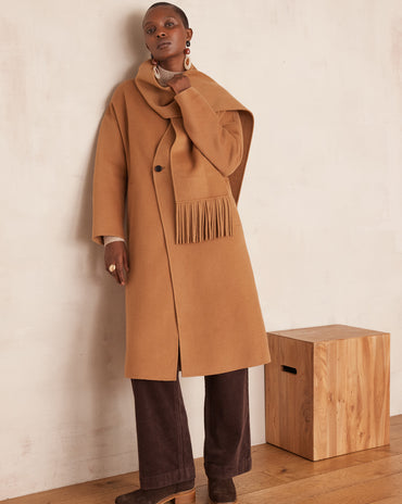MANTEAU LONG DAHLIA EN LAINE