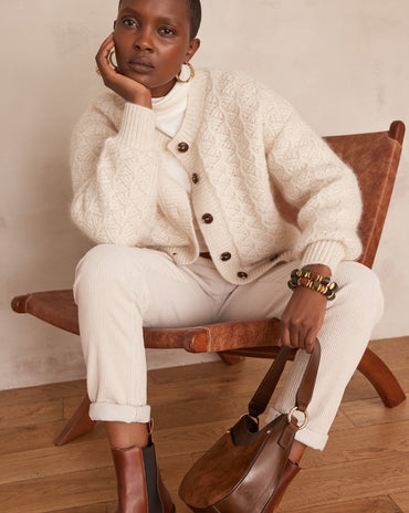 GILET COSMO EN MOHAIR ET LAINE