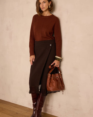 JUPE LONGUE ELONA EN LAINE
