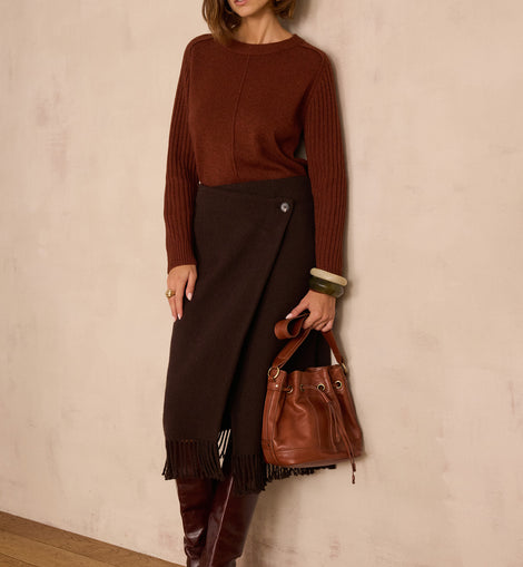 JUPE LONGUE ELONA EN LAINE
