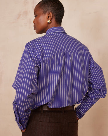 CHEMISE SALVADOR EN COTON RAYÉE