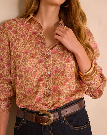 CHEMISIER IMPRIMÉ LIBERTY COLETTE 100% COTON